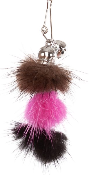 Игрушка для кошек ZooZooZoo Меховые шарики с колокольчиком / HM-45 - фото