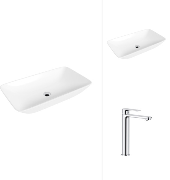 Умывальник со смесителем Lauter 21886 + Moon 21СK81691C - фото