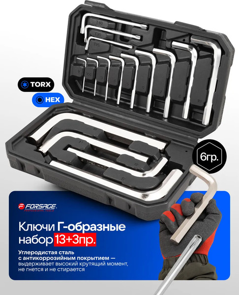 Набор ключей Forsage F-5137D+3