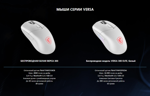 Мышь MSI Versa 300 W