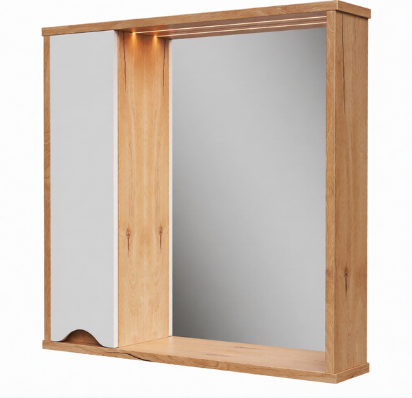 Шкаф с зеркалом для ванной Volna Barney 60 - фото