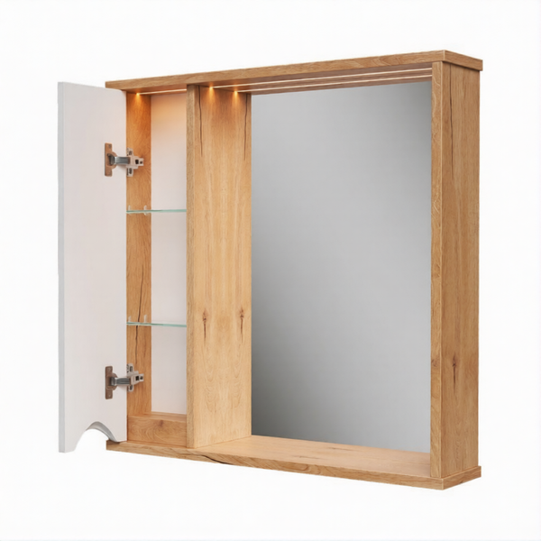 Шкаф с зеркалом для ванной Volna Barney 60