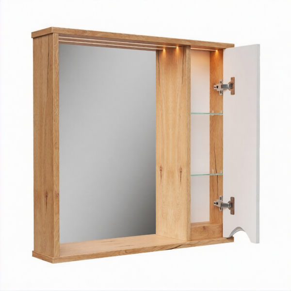 Шкаф с зеркалом для ванной Volna Barney 60