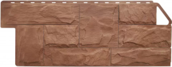 Сайдинг Альта-профиль Гранит ЭКО Терракотовый - фото