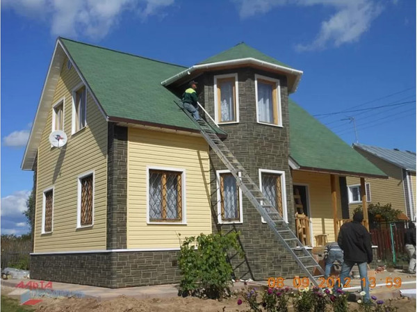 Сайдинг Альта-профиль Камень Малахит