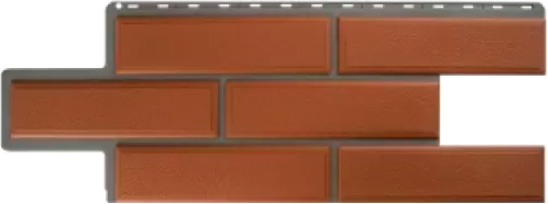 Сайдинг Альта-профиль Камень Венецианский терракотовый - фото