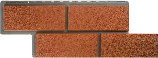 Сайдинг Альта-профиль Камень Неаполитанский терракотовый - фото
