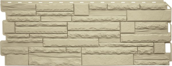 Сайдинг Альта-профиль Камень скалистый ЭКО Песчаный - фото