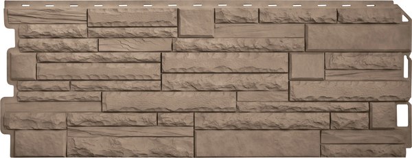 Сайдинг Альта-профиль Камень скалистый ЭКО Бежевый - фото