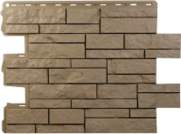 Сайдинг Альта-профиль Камень Шотландия ЭКО Бежевый - фото