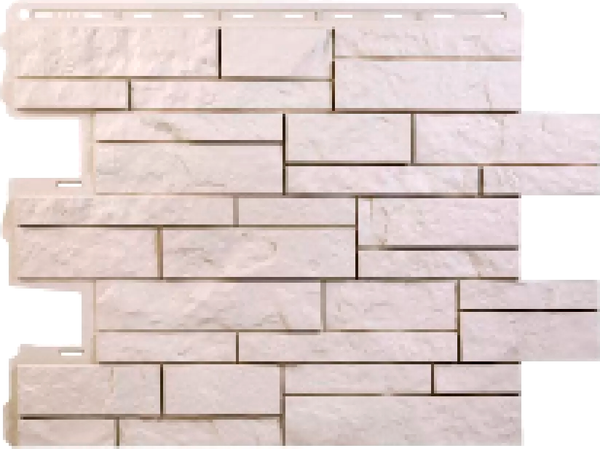 Сайдинг Альта-профиль Камень Шотландия ЭКО Кремовый - фото