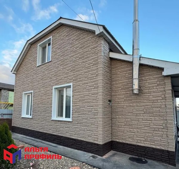 Сайдинг Альта-профиль Камень Шотландия ЭКО Коричневый