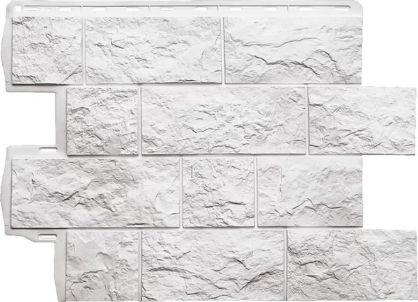 Фасадная панель Альта-профиль ЭКО Туф Белый - фото