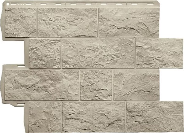 Фасадная панель Альта-профиль ЭКО Туф Кремовый - фото