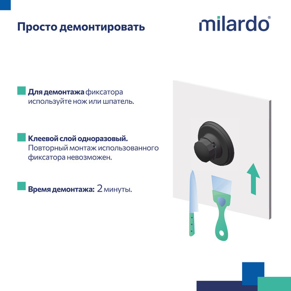 Полка для ванной Milardo Easy EASCWS2M44