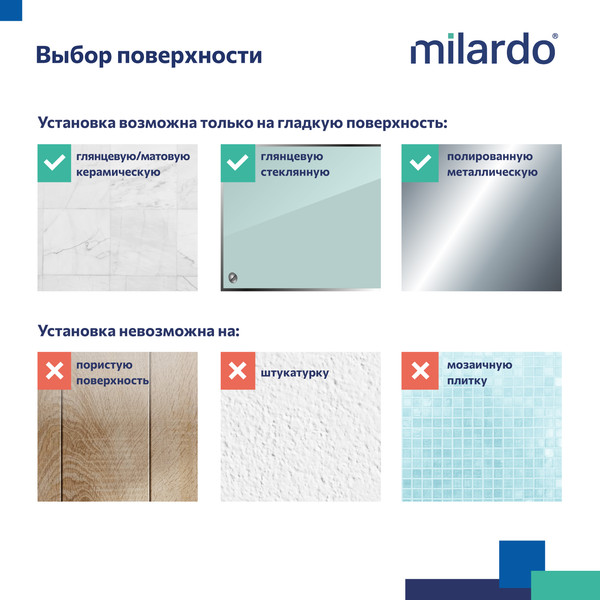 Полка для ванной Milardo Easy EASCWS2M44
