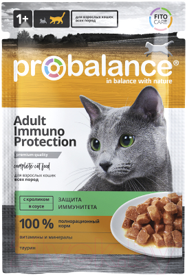 Влажный корм для кошек ProBalance Immuno Protection c кроликом в соусе - фото