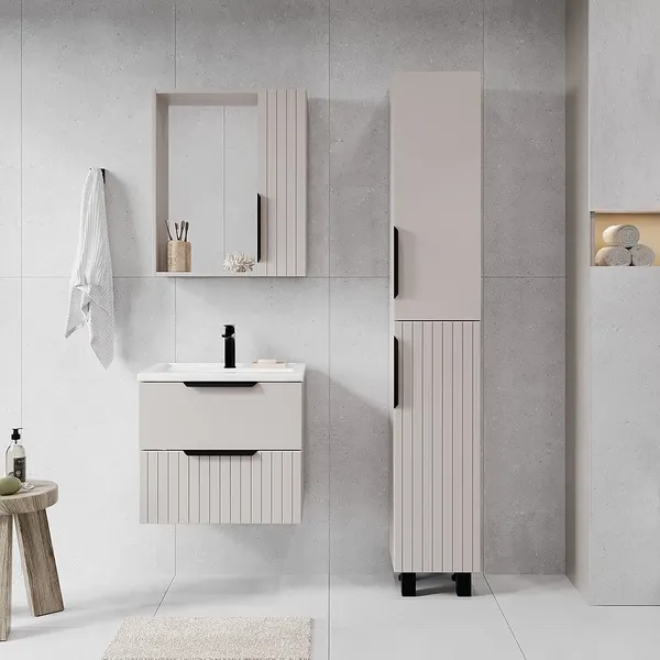 Шкаф с зеркалом для ванной Viant Сицилия 50 / VSIC50CAP-ZSH - фото