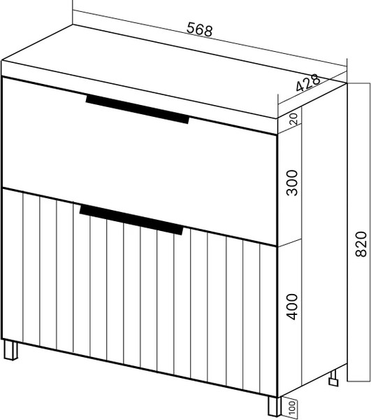 Тумба под умывальник Viant Сицилия Moduo 60 / VSIC60MDCAP-T2Y
