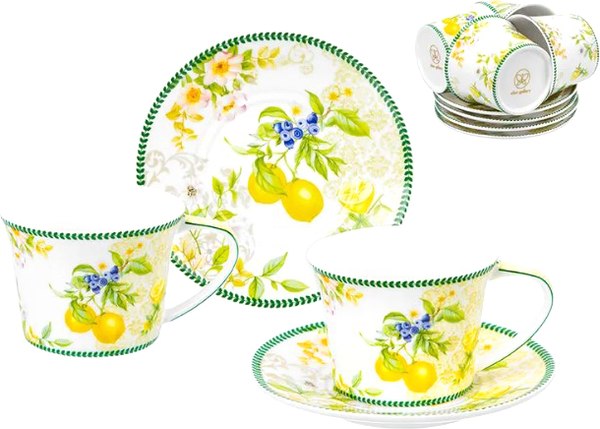 Набор для чая/кофе Elan Gallery Лимоны / 420753 - фото