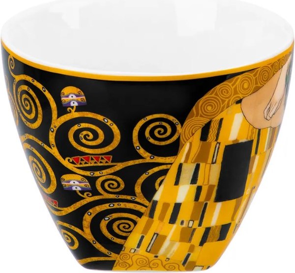 Чашка с блюдцем Elan Gallery Поцелуй на черном / 420730