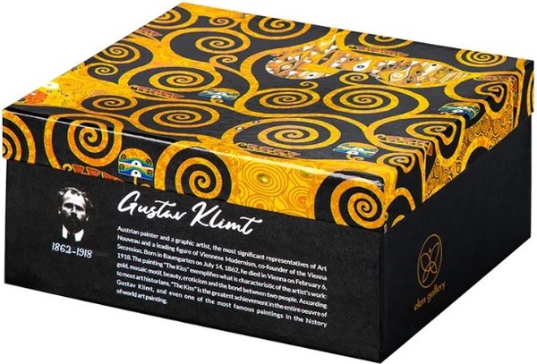 Чашка с блюдцем Elan Gallery Поцелуй на черном / 420730