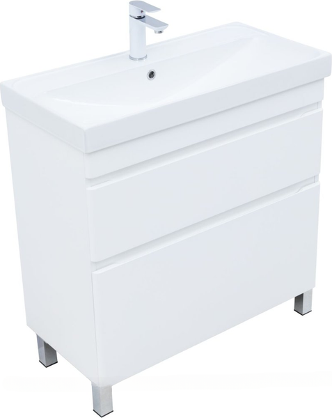 Тумба под умывальник Aquanet Слим 80 2ящ / 346044 - фото