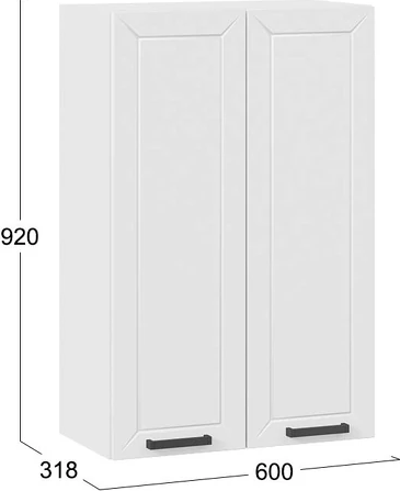 Шкаф навесной для кухни ТриЯ Лорас 1ВВ6 с двумя дверями