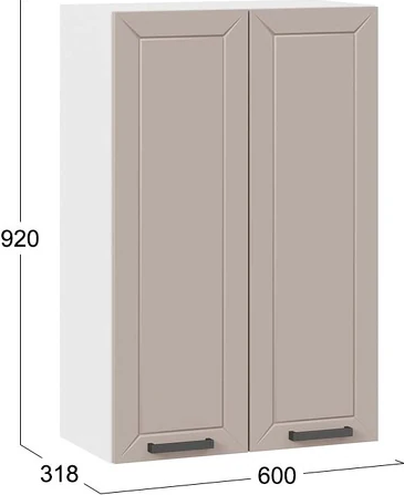 Шкаф навесной для кухни ТриЯ Лорас 1ВВ6 с двумя дверями