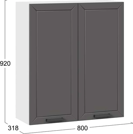 Шкаф навесной для кухни ТриЯ Лорас 1ВВ8 с двумя дверями