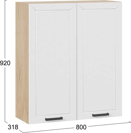 Шкаф навесной для кухни ТриЯ Лорас 1ВВ8 с двумя дверями