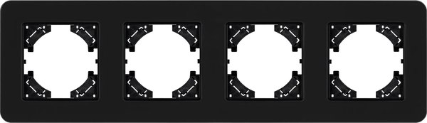 Рамка для выключателей и розеток Arlight FRM-OMALI-SFGS-4-BK / 049717 - фото