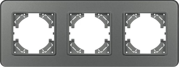Рамка для выключателей и розеток Arlight FRM-OMALI-SFGS-3-GR / 049714 - фото