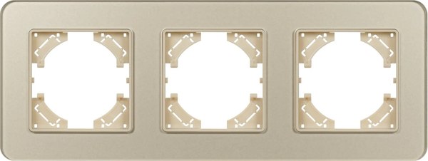 Рамка для выключателей и розеток Arlight FRM-OMALI-SFGS-3-GD / 049715 - фото