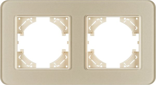 Рамка для выключателей и розеток Arlight FRM-OMALI-SFGS-2-GD / 049711 - фото