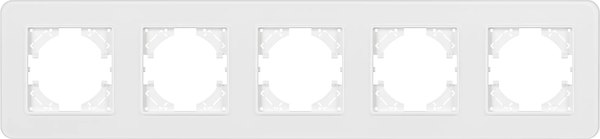 Рамка для выключателей и розеток Arlight FRM-OMALI-GS-5-WH / 049704 - фото