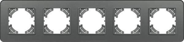 Рамка для выключателей и розеток Arlight FRM-OMALI-GS-5-GR / 049706 - фото