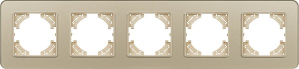 Рамка для выключателей и розеток Arlight FRM-OMALI-GS-5-GD / 049707 - фото