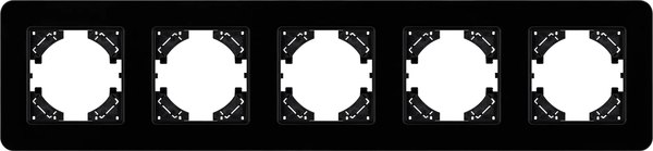 Рамка для выключателей и розеток Arlight FRM-OMALI-GS-5-BK / 049705 - фото