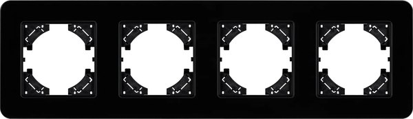 Рамка для выключателей и розеток Arlight FRM-OMALI-GS-4-BK / 049701 - фото