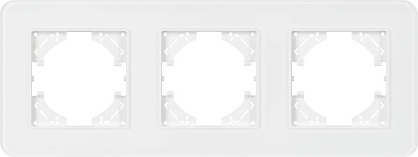 Рамка для выключателей и розеток Arlight FRM-OMALI-GS-3-WH / 049696 - фото