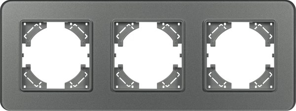Рамка для выключателей и розеток Arlight FRM-OMALI-GS-3-GR / 049698 - фото