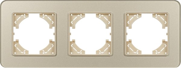 Рамка для выключателей и розеток Arlight FRM-OMALI-GS-3-GD / 049699 - фото