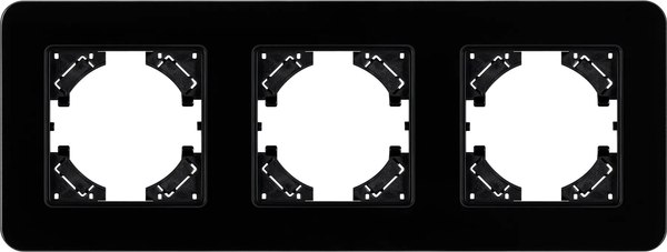 Рамка для выключателей и розеток Arlight FRM-OMALI-GS-3-BK / 049697 - фото
