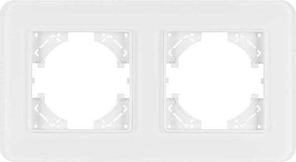 Рамка для выключателей и розеток Arlight FRM-OMALI-GS-2-WH / 049692 - фото