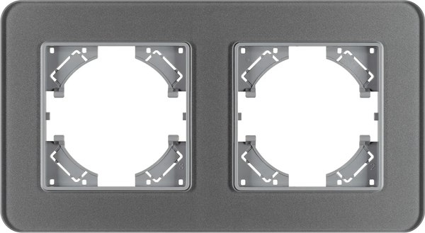 Рамка для выключателей и розеток Arlight FRM-OMALI-GS-2-GR / 049694 - фото
