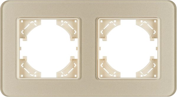 Рамка для выключателей и розеток Arlight FRM-OMALI-GS-2-GD / 049695 - фото