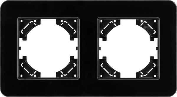 Рамка для выключателей и розеток Arlight FRM-OMALI-GS-2-BK / 049693 - фото
