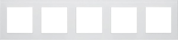 Рамка для выключателей и розеток Arlight FRM-GLARE-GS-5-WH / 043805 - фото