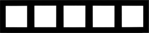 Рамка для выключателей и розеток Arlight FRM-GLARE-GS-5-BK / 043806 - фото